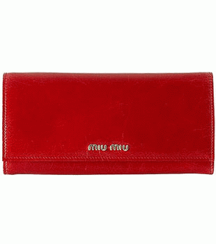 ミュウミュウ MIU MIU 長財布 サイフ 財布 さいふ レッド 5M1109-VIBI-LARO