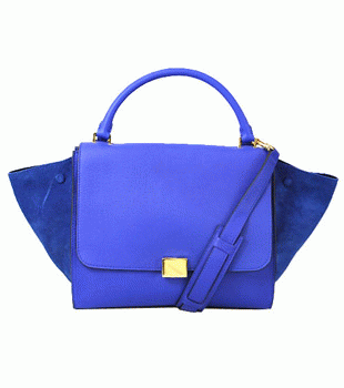 CELINE セリーヌ 16954 3LDA-06LO TRAPEZE ハンドバッグ ブルー 