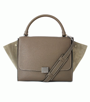 CELINE セリーヌ 16954 3MDB-09SO TRAPEZE ハンドバッグ グレイッシュブラウン