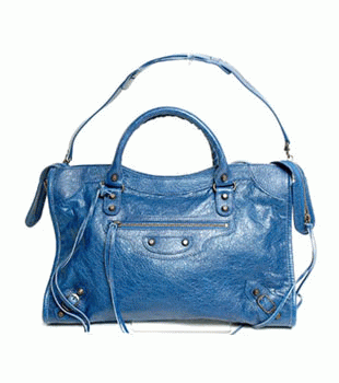 バレンシアガ（BALENCIAGA）ザ・シティ　レディースハンドバッグ　ブルー　115748-D94JT-4175 