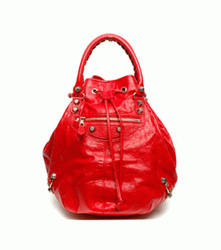 バレンシアガ（BALENCIAGA）POMPON GIANT　レディース2wayトートバッグ　レッド　285440-D94JO-6480 