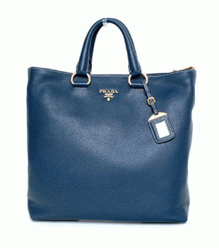 プラダ（PRADA）VITELLO DAINO　レディース2wayトートバッグ　ブルー　BN1713-BBE-016 