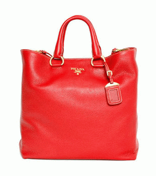 プラダ（PRADA）VITELLO DAINO　レディース2wayトートバッグ　レッド　BN1713-BBE-011 