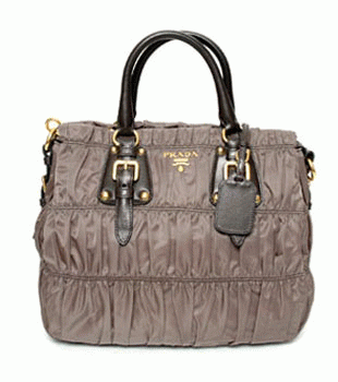 プラダ（PRADA）TESSUTO GAUFRE　レディース2wayトートバッグ　スモークブラウン　BN1336-QR1-170 
