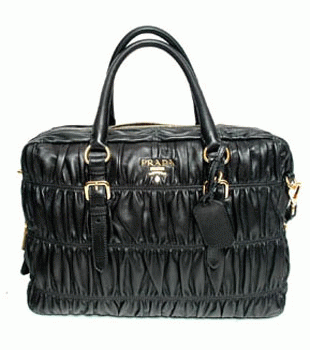 プラダ（PRADA）NAPPA GAUFRE　レディース2wayハンドバッグ　ブラック　BL0733-QRD-002 