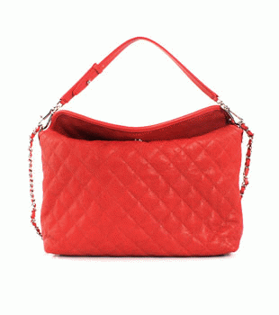 シャネル CHANEL マトラッセライン ソフトキャビアスキン ショルダーバッグ レッド＆シルバー A66803 【2012年新作】