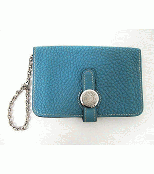 エルメスドゴンカードケースブルージーン（金具：シルバー）HERMES328027