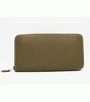 エルメスアザップロング ラウンド長財布エトゥープ（金具：シルバー）HERMES328034