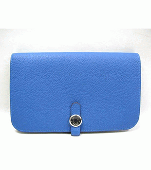 エルメスドゴンGM 二つ折長財布ミコノス（金具：シルバー）HERMES03280207