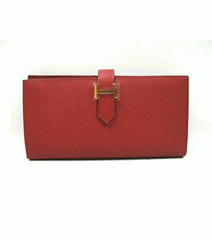 エルメスベアンスフレ二つ折長財布ブラウン（金具：ゴールド）HERMES0328030205511