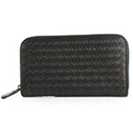 ボッテガヴェネタ バシェットカーフレザー 長財布 ブラック 114076VAHF...
