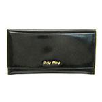 ミュウミュウ MIU MIU 長財布 サイフ 財布 さいふ ブラック 5M114...