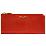 ミュウミュウ MIU MIU ラウンドファスナー式長財布 サイフ 財布 さいふ ...