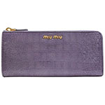 ミュウミュウ MIU MIU ラウンドファスナー式長財布 サイフ 財布 さいふ ...