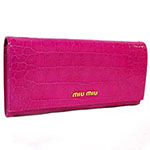 ミュウミュウ MIU MIU 長財布 サイフ 財布 さいふ ピンク 5M1109...