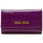ミュウミュウ MIU MIU 6連キーケース パープル 5M0222-ST-CO...