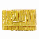 ミュウミュウ MIU MIU 6連キーケース イエロー 5M0222-MATEL...