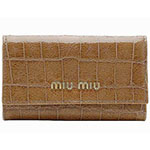 ミュウミュウ MIU MIU 6連キーケース ブラウン 5M0222-ST-CO...