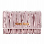 ミュウミュウ MIU MIU 6連キーケース ライトピンク 5M0222-MAT...