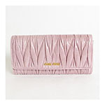 ミュウミュウ MIU MIU 長財布 サイフ 財布 さいふ ライトピンク 5M1...