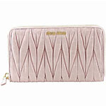 ミュウミュウ MIU MIU ラウンドファスナー式長財布 サイフ 財布 さいふ ...