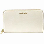 ミュウミュウ MIU MIU ラウンドファスナー式長財布 サイフ 財布 さいふ ...