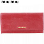 ミュウミュウ MIU MIU 二つ折長財布 サイフ 財布 さいふ ラッカ×ロッソ...