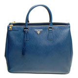 プラダ（PRADA）SAFFIANO LUX　レディーストートバッグ　ブルー　B...