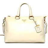 プラダ（PRADA）VIT.DAINO　レディース2wayトートバッグ　サンドベ...