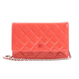 シャネル CHANEL クラシック エナメル ショルダーバッグ ローズピンク A...