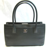 CHANEL（シャネル）トートバッグ/ブラック/レザー/キャビアスキン(金具:シ...