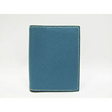 エルメス手帳カバーブルージーン（金具：シルバー） HERMES328015