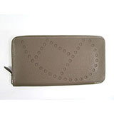 エルメスアザップロング ラウンド長財布エトゥープ（金具：シルバー）HERMES3...