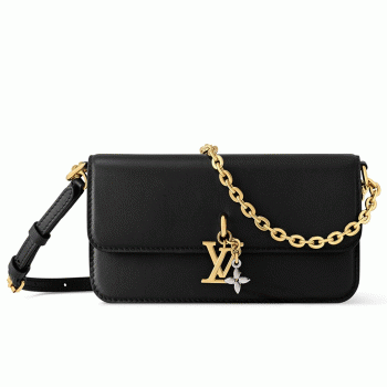 ルイヴィトン新作モノグラムウォレット オン チェーン･LV ブルーム  カラー ノワールM14564