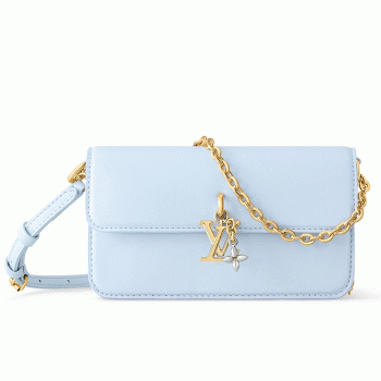 ルイヴィトン新作ウォレット オン チェーン･LV ブルーム カラー アズールブルーM14547