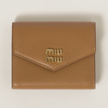 ミュウミュウスーパーコピーヴィッテロダイノレザー 折り財布5MH040_2DT7_F03OE