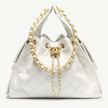 シャネルスーパーコピー後払い2025年春夏CHANEL 25 スモール ハンドバッググレインド カーフスキン ホワイトAS5293-B20304-10601