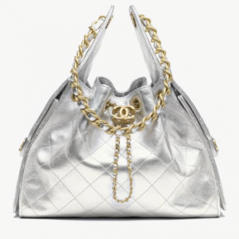 シャネルスーパーコピー後払い2025年春夏CHANEL 25 スモール ハンドバッグメタリック グレインド カーフスキンシルバーAS5293-B20405-NZV67