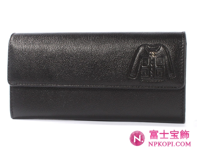 シャネル ジャケット 長財布 ブラック A50136