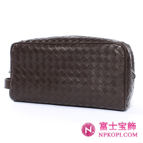 Bottega Veneta/ボッテガ・ヴェネタ カーフレザー セカンドバッグ ダークブラウン 244706V46512040