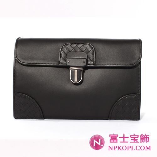 Bottega Veneta/ボッテガ・ヴェネタ カーフレザー セカンドバッグ ブラック 145186V46411000