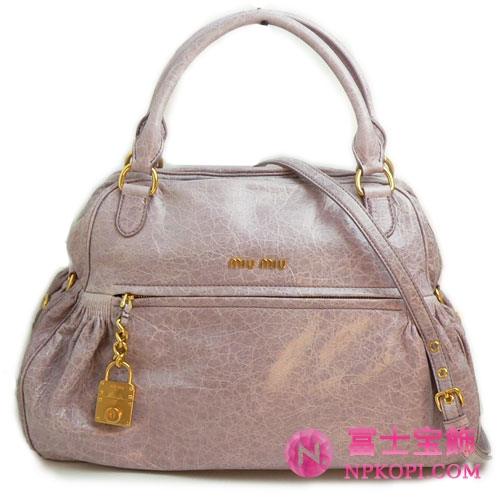 MIUMIU ミュウミュウ 2Wayバッグ レディース ショルダーストラップ付き レザー オパールピンク （RR1424 NAPPA CHARM OPALE）
