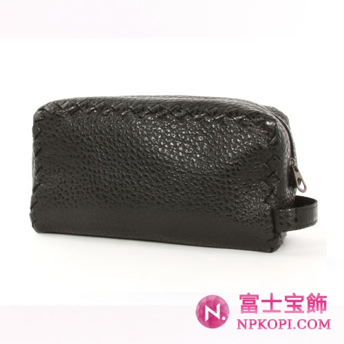 Bottega Veneta/ボッテガ・ヴェネタ カーフレザー セカンドバッグ ブラック 174361VK7821000