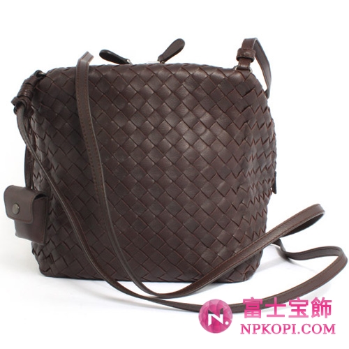 Bottega Veneta/ボッテガ・ヴェネタ  ラムスキン ショルダーバッグ ダークブラウン 255693V00162072