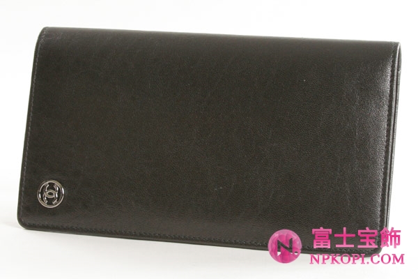 シャネル CCコレクション 長財布 チャコールグレー A33924