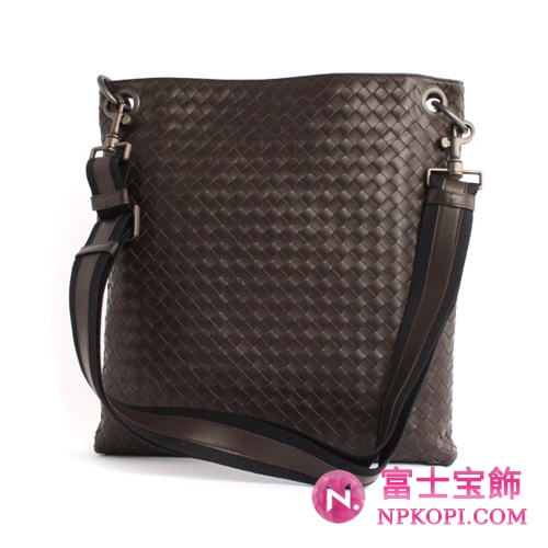 Bottega Veneta/ボッテガ・ヴェネタ  カーフレザー ショルダーバッグ ダークブラウン＆ブラック 161623V465C2078