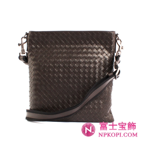 Bottega Veneta/ボッテガ・ヴェネタ  カーフレザー ショルダーバッグ ダークブラウン＆ブラック 276367V465C2078 