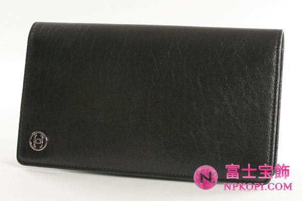 シャネル CCコレクション 長財布 ネイビー A33924
