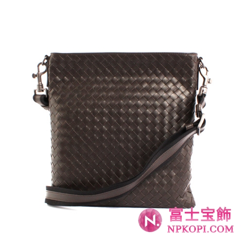 Bottega Veneta/ボッテガ・ヴェネタ  カーフレザー ショルダーバッグ ダークブラウン＆ブラック 276357V465C2078【2011年秋冬新作】 