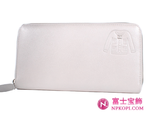 シャネル ジャケット 長財布 シルバー A50130